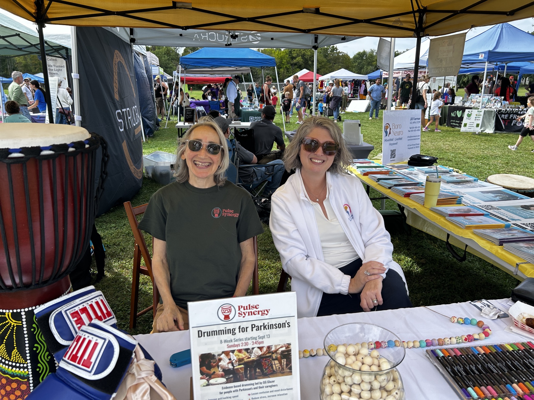 G.G. Glazer of Pulse Synergy with Dr. Jill Farmer of Boro Neuro at the Hopewell Harvest Fair